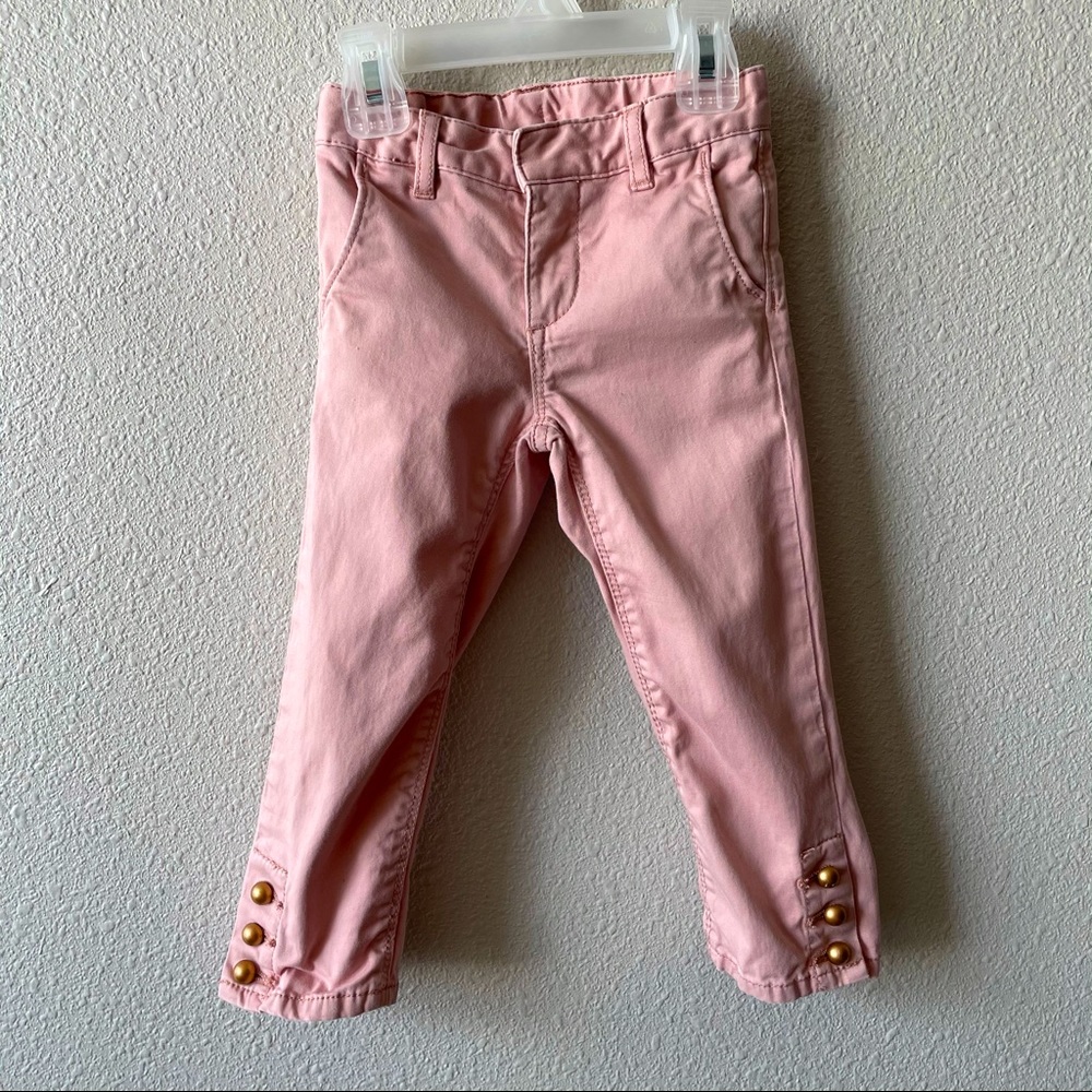 Baby Gap Kids Light Pink Jeans W/ Ankle Buttons 3 Years 3T Preppy